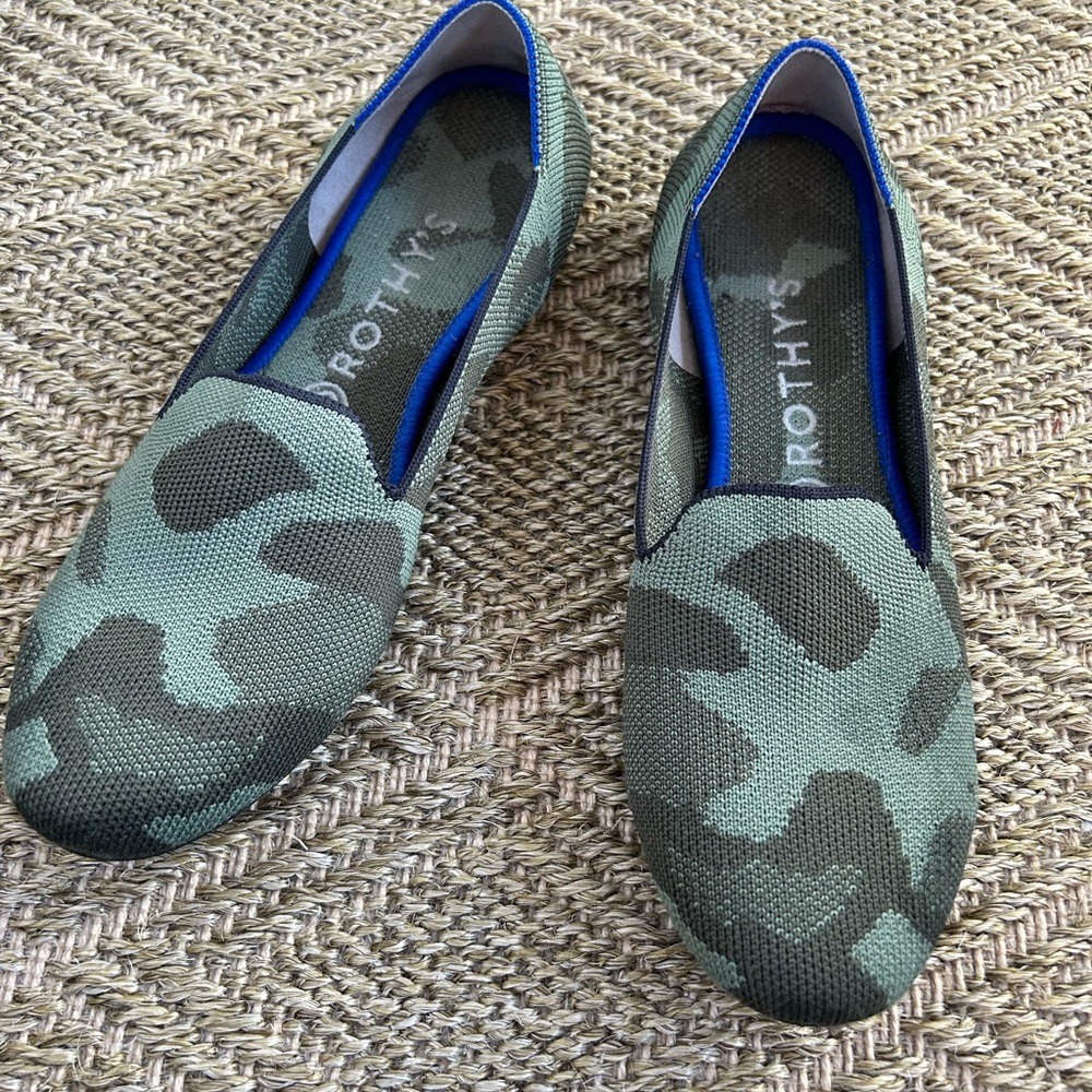 Rothy’s Olive Camo Women’s Loafer - size 9 (fit like 8.5)